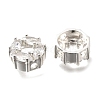Brass Micro Pave Cubic Zirconia Beads KK-F913-02P-01-2