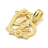 Heart Brass Pendants KK-I714-04G-W-2