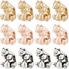 30Pcs 3 Colors Rack Plating Alloy European Beads MPDL-FH0001-09-1