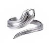 Non-Tarnish 304 Stainless Steel Snake Wrap Open Cuff Ring for Women RJEW-T023-78P-1