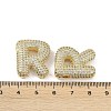 Brass Micro Pave Clear Cubic Zirconia Pendants KK-Z041-01G-R-3