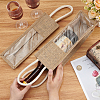 1-Sot Rectangle Linen Wine Storage Bags with Handle ABAG-WH0046-28A-3
