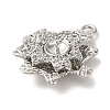 Rack Plating Brass Cubic Zirconia Pendants KK-M267-13P-2