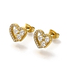 304 Stainless Steel Micro Pave Clear Cubic Zirconia Stud Earrings EJEW-H018-02G-05-2