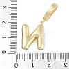 Brass Micro Pave Clear Cubic Zirconia Pendants KK-M289-01N-G-3