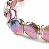 Rectangle Glass Beaded Stretch Bracelet for Women BJEW-JB08102-5