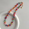 Boho Dyed Natural Shell Chip Beaded Necklaces NJEW-H047-12G-1