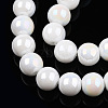 Electroplate Opaque Glass Beads Strands GLAA-T032-P8mm-AB02-2