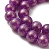 Spray Painted Glass Round Bead Strands X-DGLA-Q015-8mm-38-4