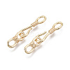 Brass Hook and S-Hook Clasps X-KK-T063-009-NF-2