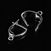 Anti-Tarnish Rhodium Plated 925 Sterling Silver Leverback Earrings STER-K168-003P-4