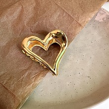 Hollow Heart Shape Alloy Claw Hair Clips PW23090248408