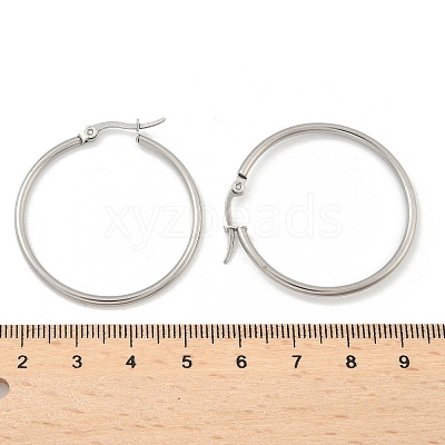 Tarnish Resistant 304 Stainless Steel Hoop Earrings X-EJEW-F105-08P-1