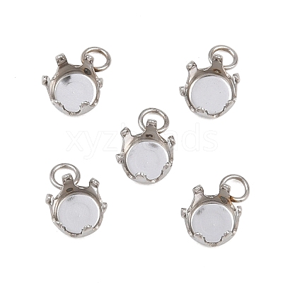 304 Stainless Steel Pendant Rhinestone Claw Charms Settings STAS-B121-01A-P-1