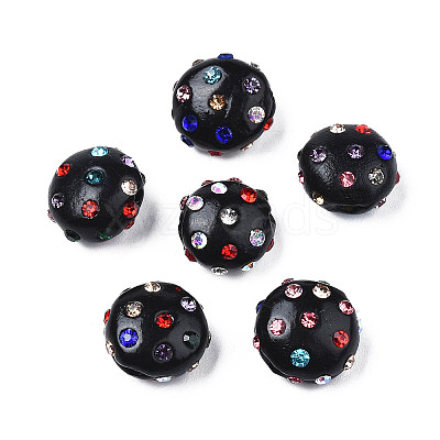 Polymer Clay Rhinestone Beads RB-S056-27I-1