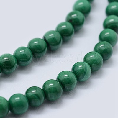 Natural Malachite Beads Strands G-F571-27AB1-12mm-1