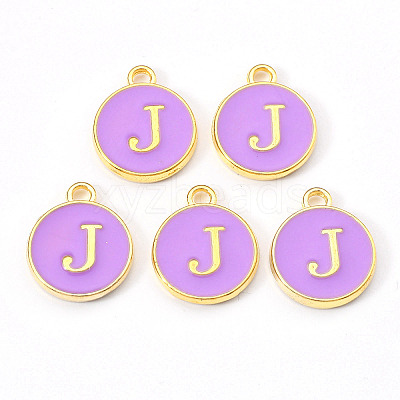 Golden Plated Alloy Enamel Charms X-ENAM-S118-10J-1