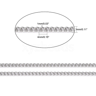 Tarnish Resistant 304 Stainless Steel Curb Chains CHS-R008-05-1