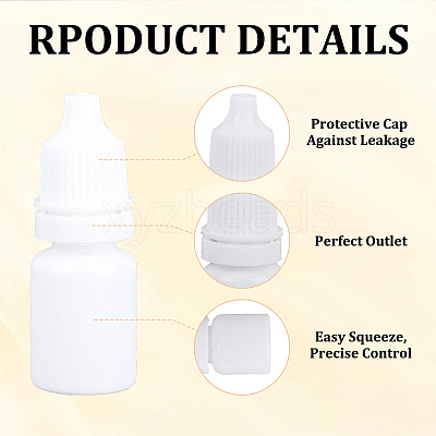 50 Pcs Plastic Glue Bottles with 2Pcs Disposable Plastic Dropper with 2Pcs Transparent Plastic Funnel Hopper AJEW-OC0005-27B-1