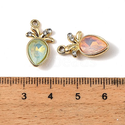 UV Plating Alloy Glass Pendants FIND-K032-32G-1