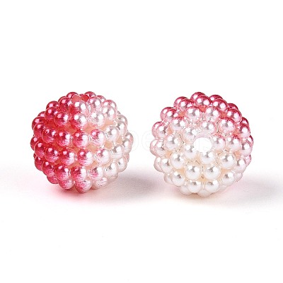 Imitation Pearl Acrylic Beads OACR-T004-15mm-10-1