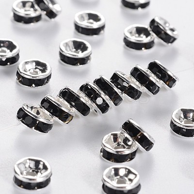 Brass Grade A Rhinestone Spacer Beads RSB036NF-04-1