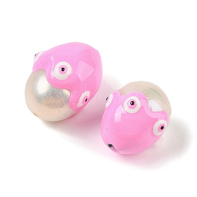 Natural Cultured Freshwater Pearl Enamel Beads PEAR-G014-05D-1