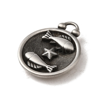304 Stainless Steel Pendants STAS-L022-306AS-M-1