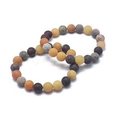 Natural Mixed Gemstone Bead Stretch Bracelets BJEW-K212-B-029-1