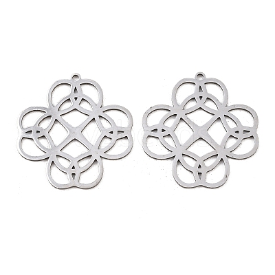 Hollow 201 Stainless Steel Pendants STAS-I364-17P-1