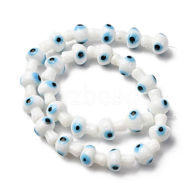 Handmade Evil Eye Lampwork Beads Strands LAMP-S069-01A-04-1