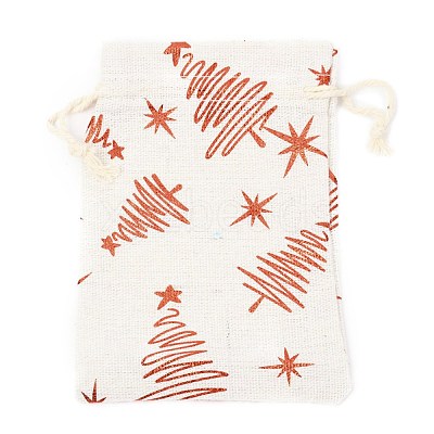 Christmas Theme Cotton Fabric Cloth Bag ABAG-H104-B-1