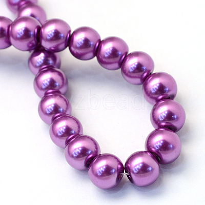 Baking Paint Glass Pearl Bead Strands LS-HY-Q003-3mm-16-1