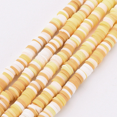 Handmade Polymer Clay Bead Strands CLAY-T002-4mm-77-1