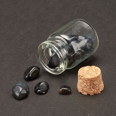 Transparent Glass Wishing Bottle Decoration DJEW-A001-01C-18-1