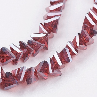 Electroplate Glass Beads Strands EGLA-J145-6mm-PL06-1