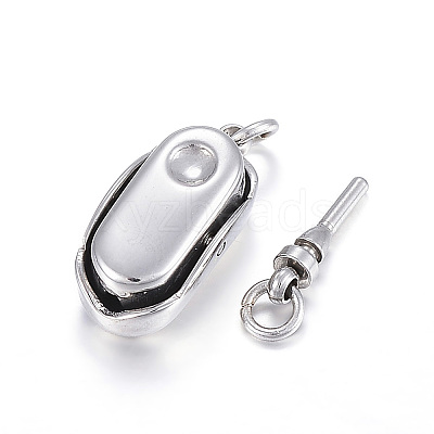 Tarnish Resistant 304 Stainless Steel Box Clasps LS-STAS-F108-02P-1
