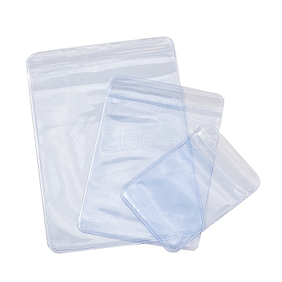 60Pcs 3 Sizes Rectangle PVC Resealable Packaging Bags OPP-YW0001-02-1