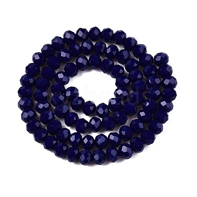 Opaque Solid Color Imitation Jade Glass Beads Strands EGLA-A044-P6mm-D07-1