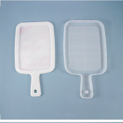 Rectangle Handle Dinner Plate Silicone Molds X-DIY-L021-59-1