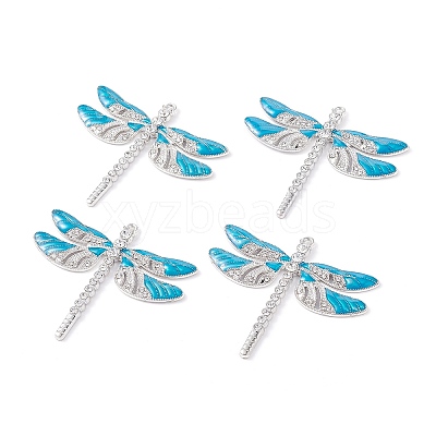 Alloy Enamel Dragonfly Big Pendants ENAM-L034-10P-1