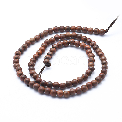 Natural Wood Beads Strands X-WOOD-P011-06-6mm-1