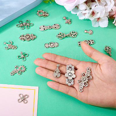 16 Pairs 8 Style Alloy Adjustable Jean Button Pins DIY-TA0013-01P-1
