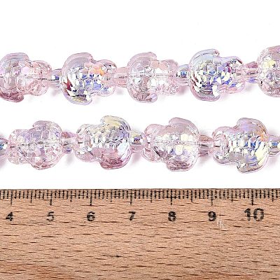 Electroplate Transparent Glass Beads Strands EGLA-N055-04A-03-1