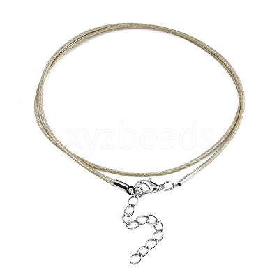 Waxed Cotton Cord Necklace Making MAK-S034-024-1