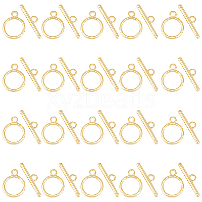 20 Sets Eco-friendly Brass Toggle Clasps KK-DC0002-29-1