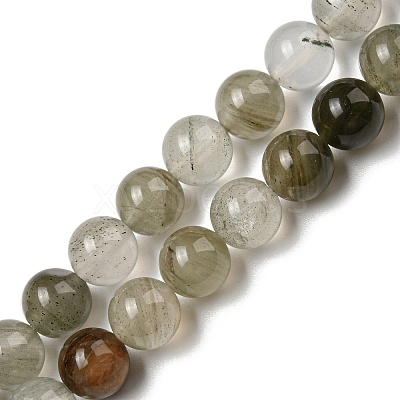 Natural Green Lodolite Quartz/Garden Quartz Beads Strands G-R494-A07-03-1