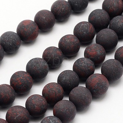 Natural Brecciated Jasper Beads Strands X-G-D690-6mm-1