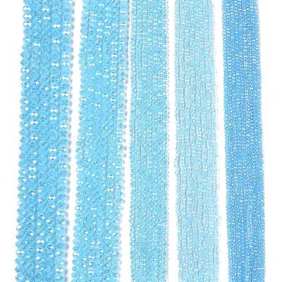 Electroplate Glass Beads Strands EGLA-A044-J4mm-B04-1