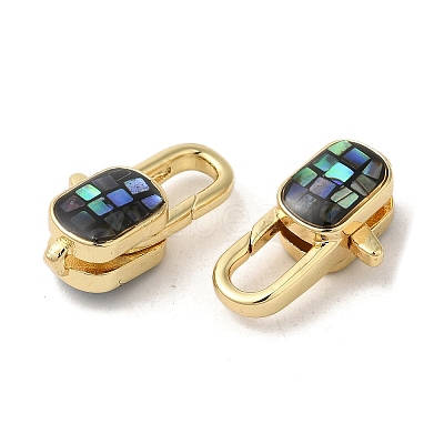 Brass Enamel Lobster Claw Clasps KK-K385-015G-1